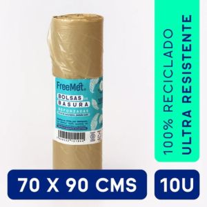 Bolsas de basura recicladas medianas (70 x 90) 10 un