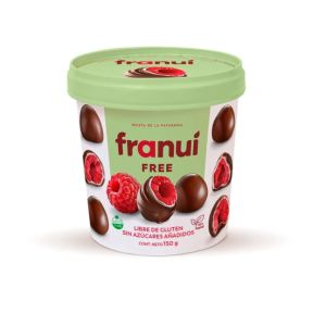 Frambuesa Bañada en Chocolate Sin Azúcar (Franui Free) 150 grs